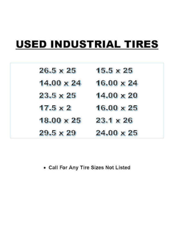 USED INDUSTRIAL TIRES